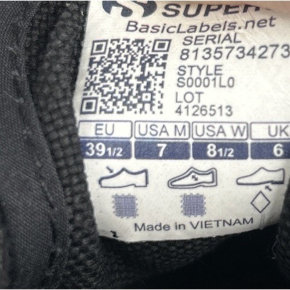 Superga Platform‎ Casual Sneakers Black Women's Size 7 - Picture 11 of 11